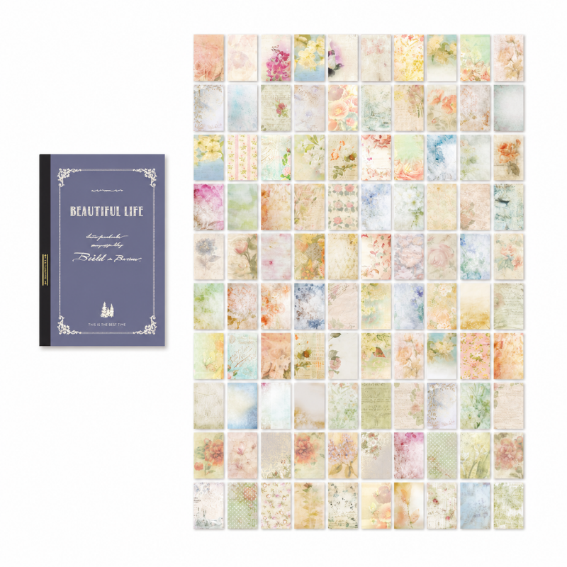 Floral Vintage Wooden Journal Journal Notebook