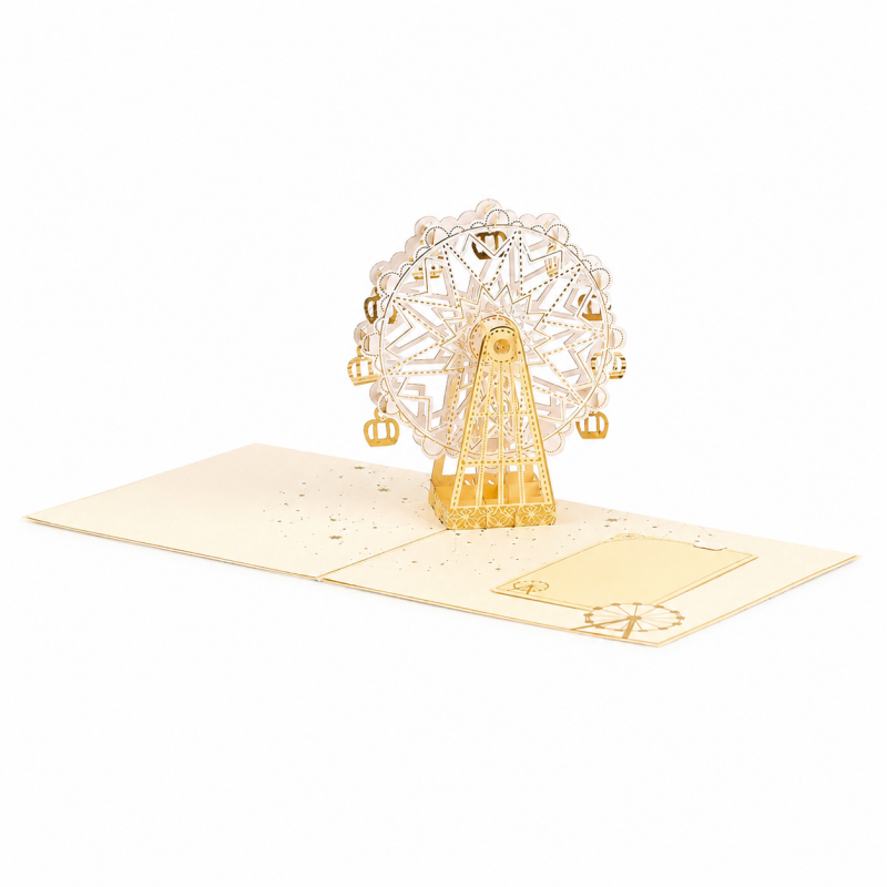 Golden Ferris Wheel Pop Up Card