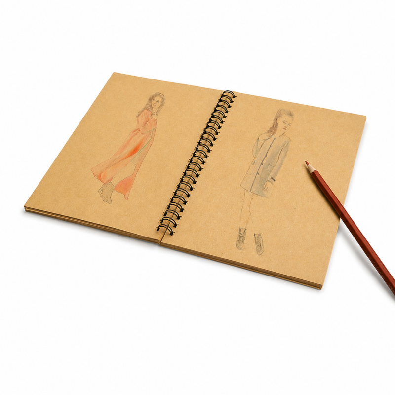 Kraft Cover Drawing & Doodle Spiral Sketchbook