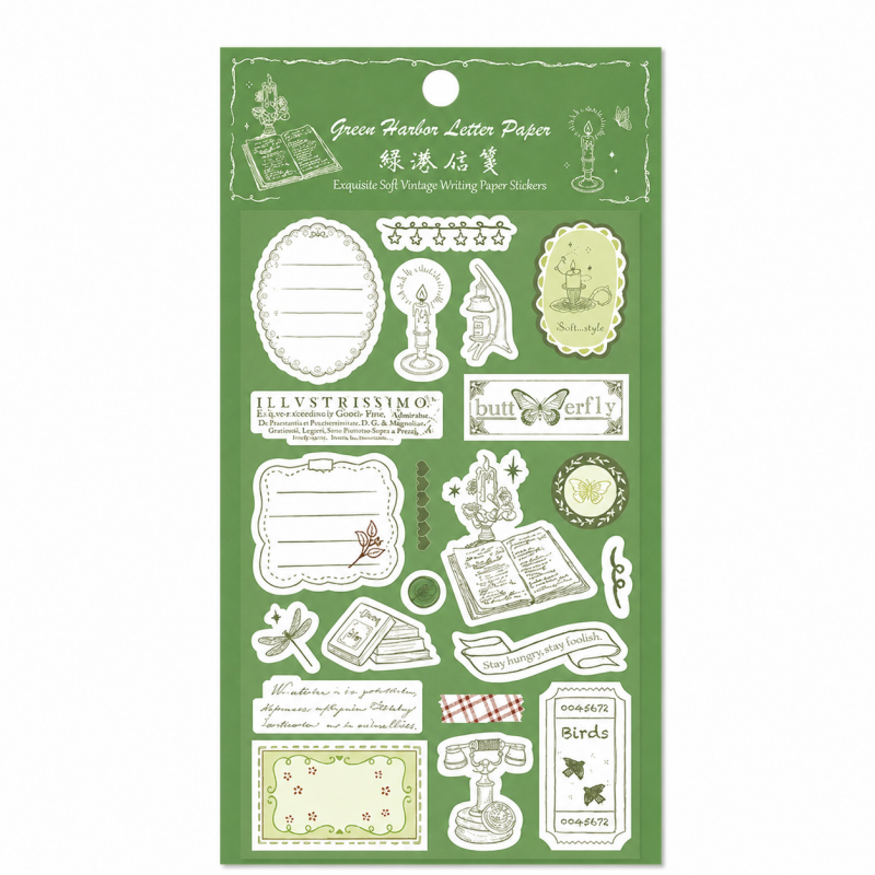 Green Harbor Blue Night Sticker Set