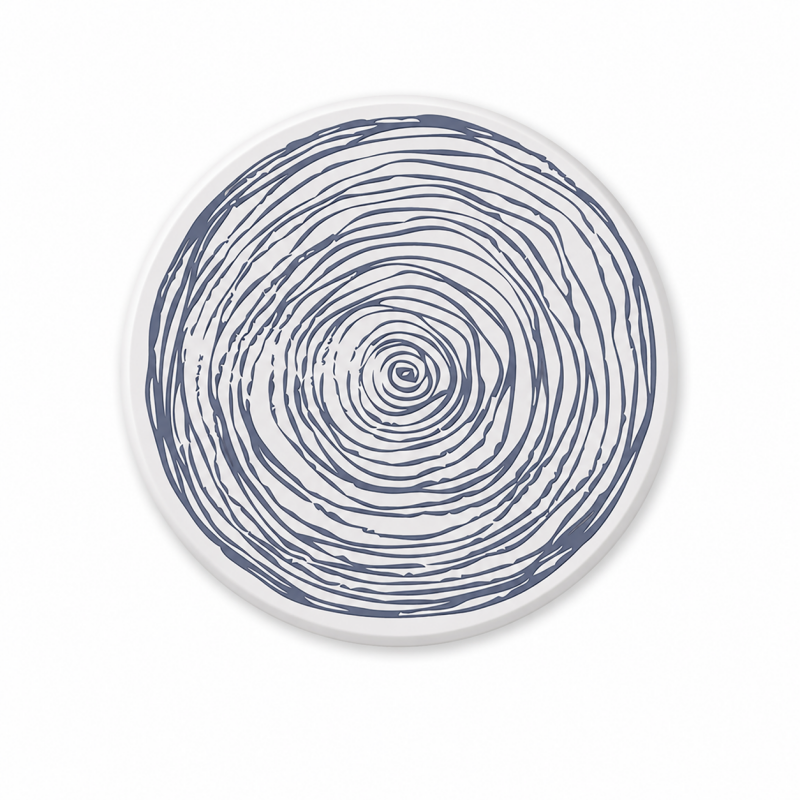 Monochrome Round Ceramic Coasters