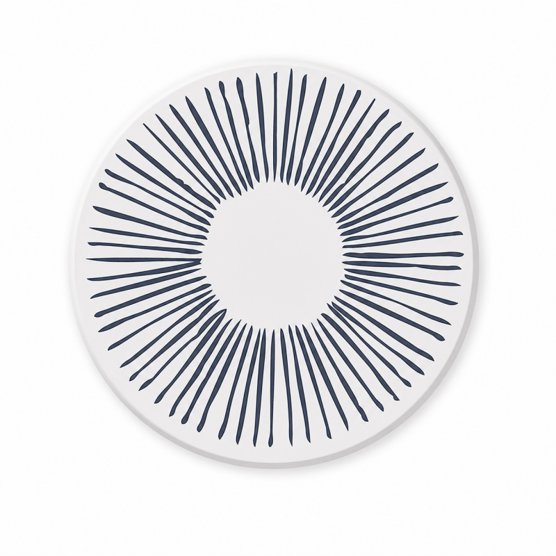 Monochrome Round Ceramic Coasters