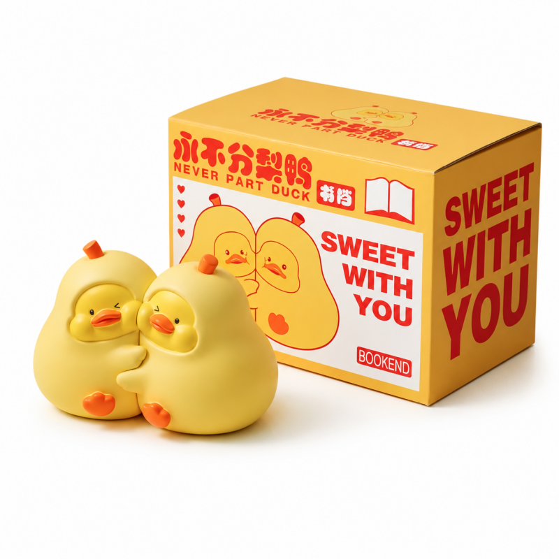 Together Duck Decorative Bookend Pair