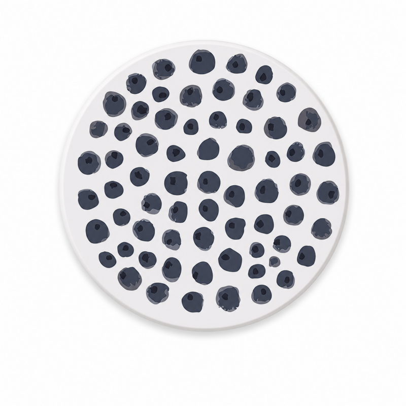 Monochrome Round Ceramic Coasters