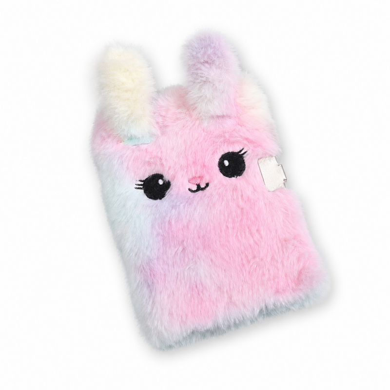 Tie Dye Plush Lock Notebook
