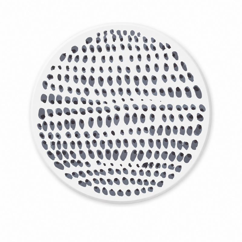 Monochrome Round Ceramic Coasters