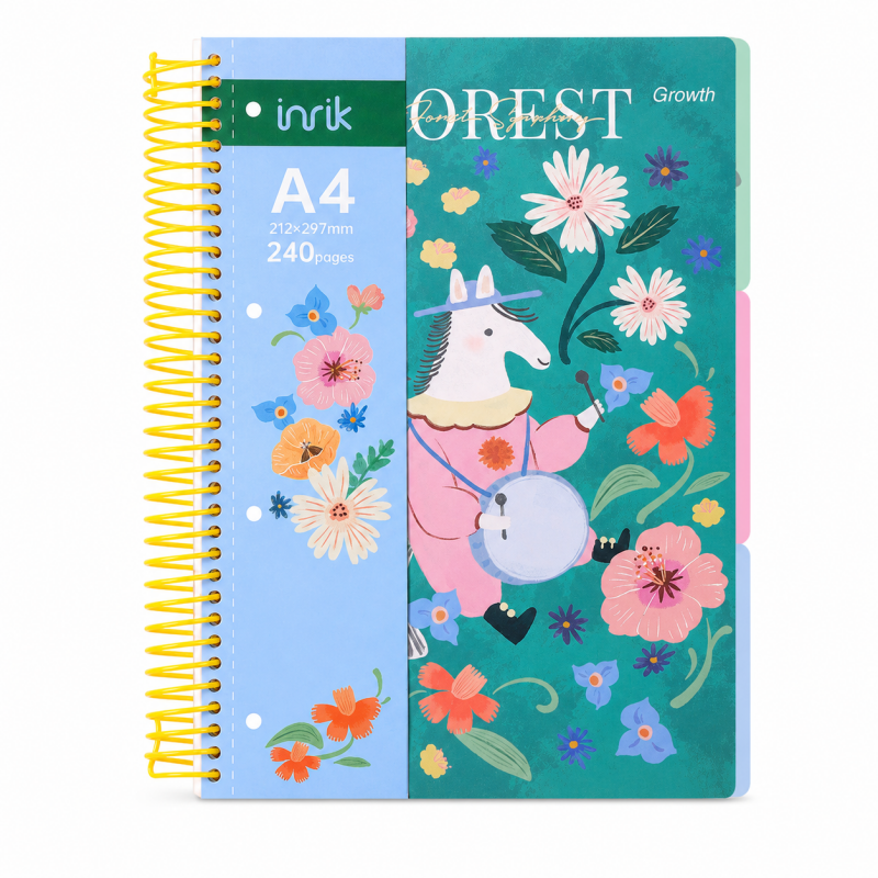 Forest Illustration A4 Spiral Notebook