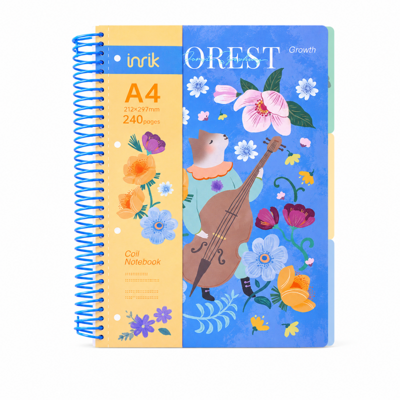 Forest Illustration A4 Spiral Notebook