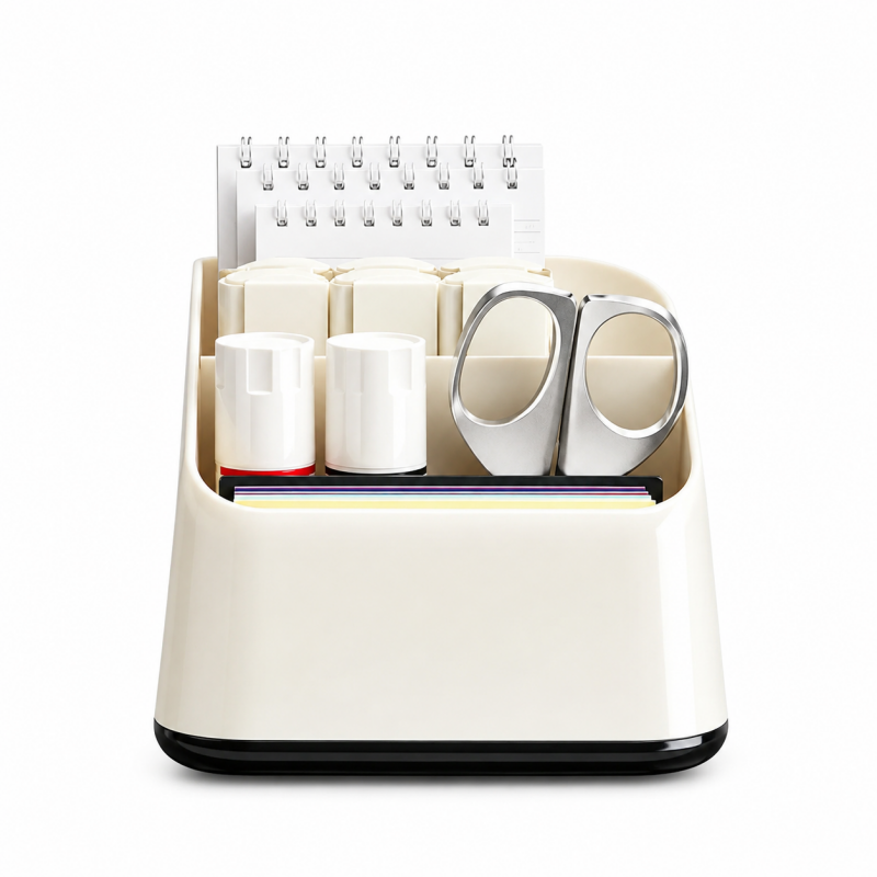 Multi-Compartment Desktop Storage Box