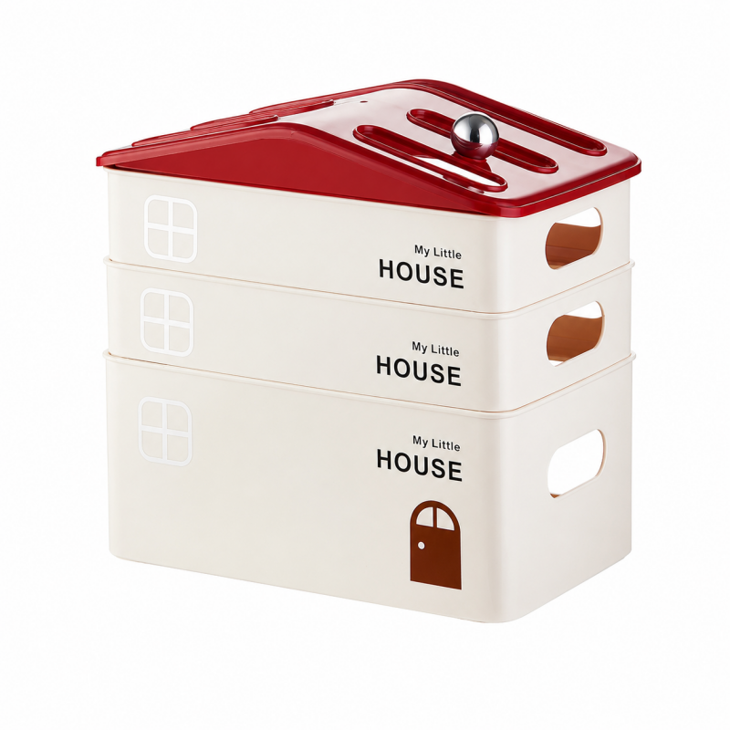 Multi-Layer House Shape Storage Box