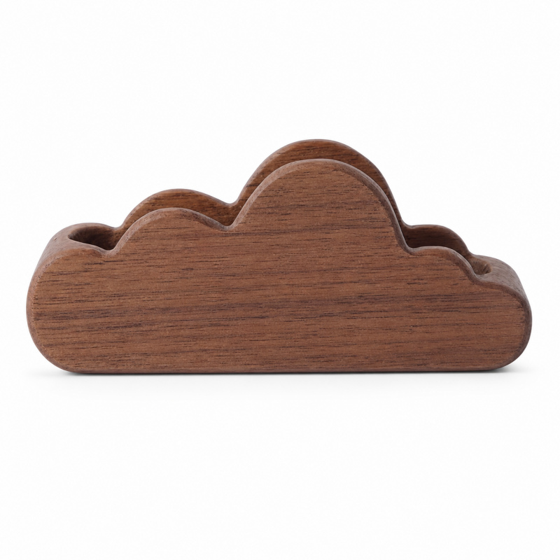 Cloud Shape Wooden Card Holder